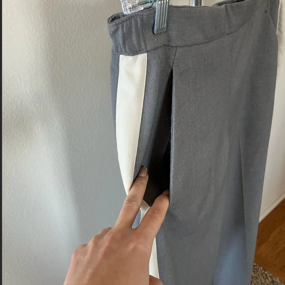 NWT ABERCROMBIE GREY SIDE STRIPE PULL-ON PANTS--WOMEN'S XS - Picture 7 of 10